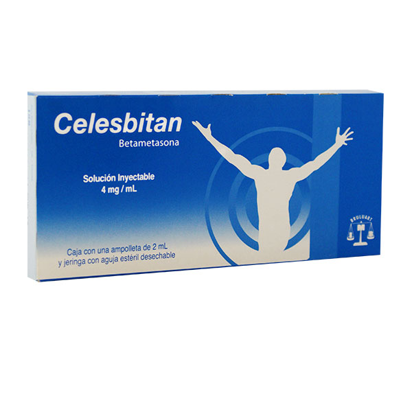 CELESBITAN Sol. Iny. c/1 AMPTA. 8 MG/2 ML. y Jeringa. betametasona