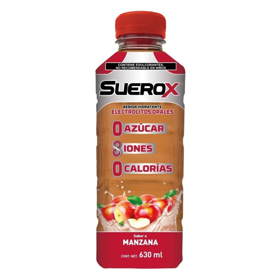 SUEROX 8 IONES Bebida Hidratante SOL. SAB. MANZANA 630 ML.