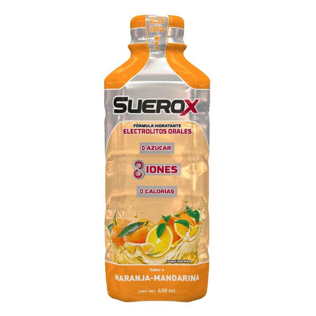 SUEROX 8 IONES Bebida Hidratante SOL. SAB. NARANJA-MANDARINA 630 ML.