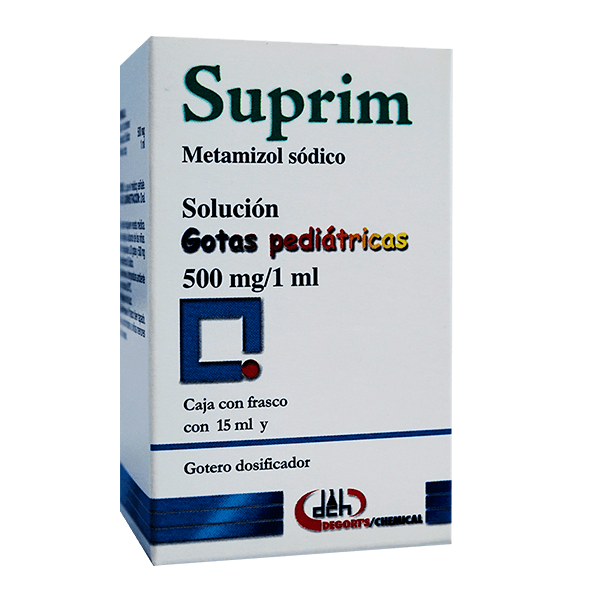 SUPRIM SOL. GOTAS Pediátricas Fco. 15 ML. 500 MG/1 ML.