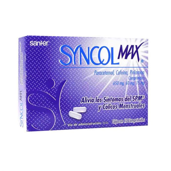 SYNCOL MAX c/12 COMPS. 650/60/15 MG.