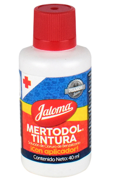 MERTODOL TINTURA SOL. c/Aplicador Fco. c/40 ML.