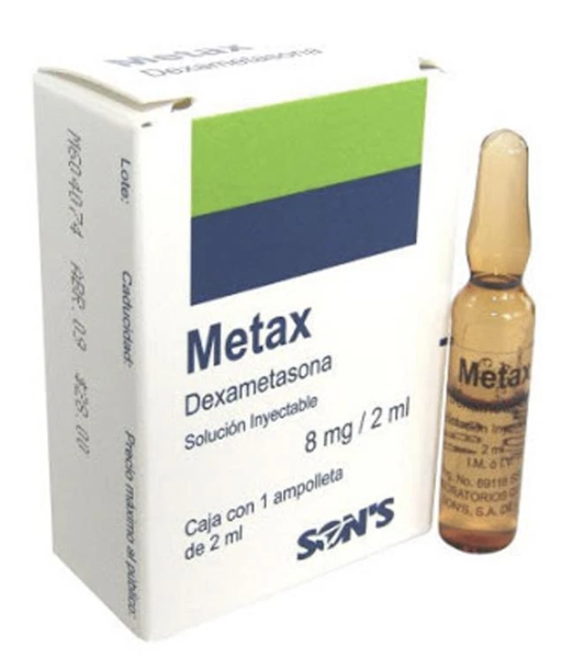 METAX Sol. Iny. c/1 AMPTA. 8 MG/2 ML. dexametasona