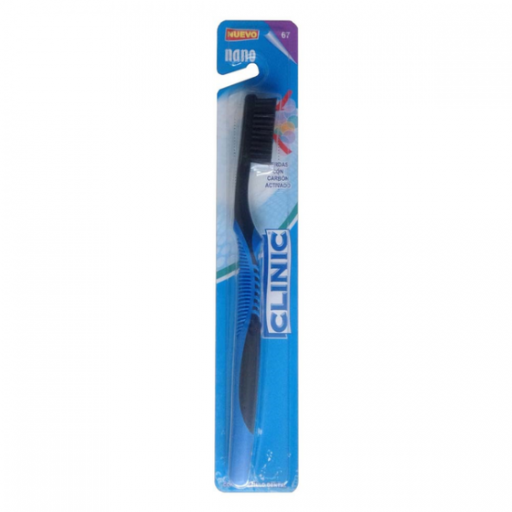 CEPILLO DENTAL (Clinic) NANO 67 c/Carbón Activado Blister c/1 Pza.