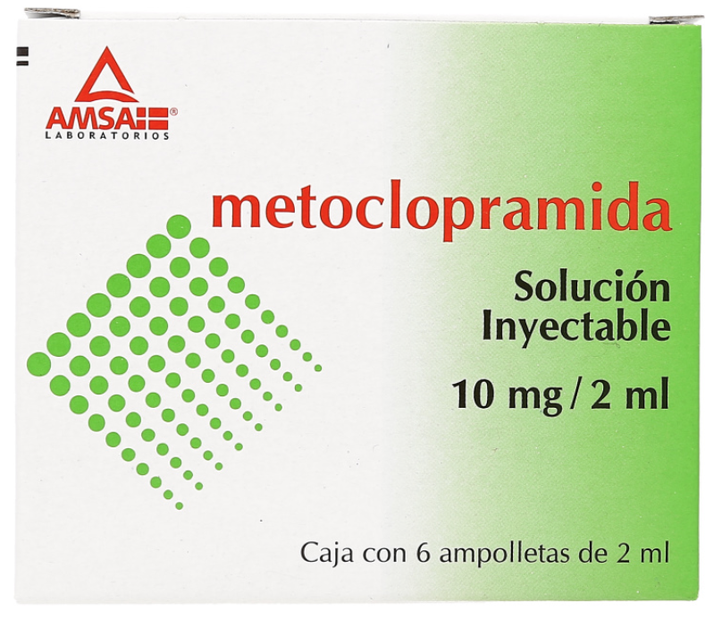 METOCLOPRAMIDA (Amsa) Sol. Iny. c/6 AMPTAS. 10 MG/2 ML.