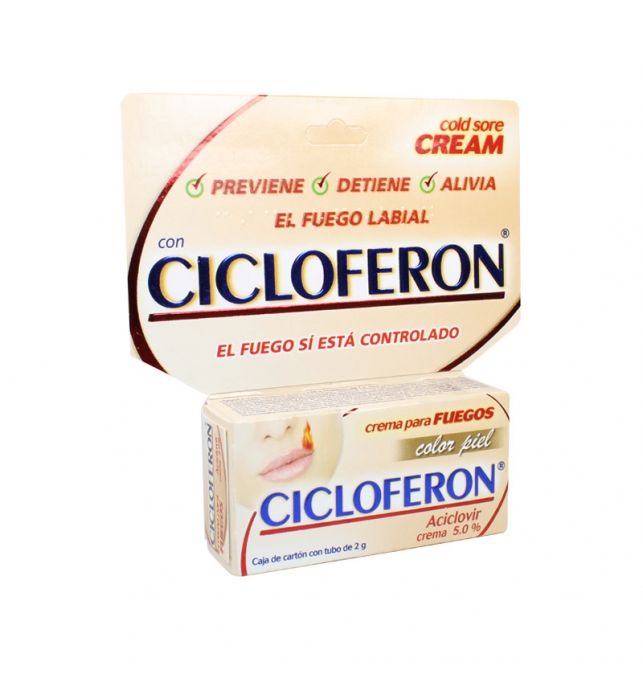 CICLOFERON CREMA 5.0% COLOR PIEL TUBO C/2 G.