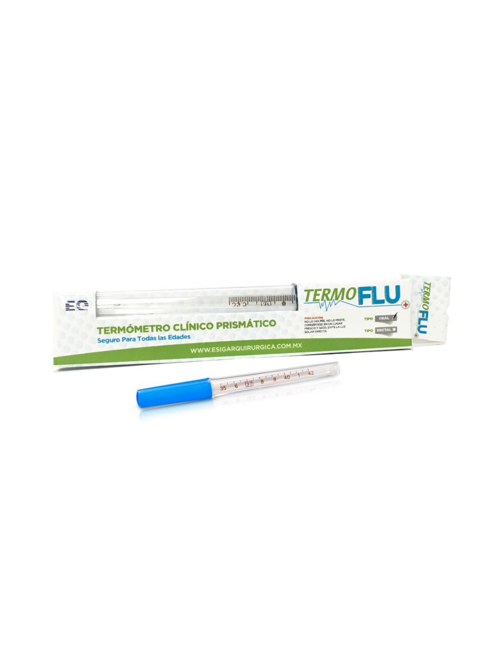 TERMÓMETRO CLÍNICO Prismático ORAL (TermoFlu) c/1 Pza.