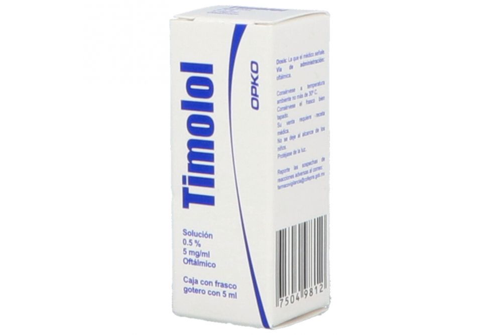 TIMOLOL (Opko) Sol. Oftálmica Fco. Gotero 5 ML. 5.0 MG/1 ML.