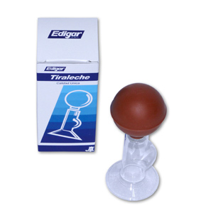 TIRALECHE DE CRISTAL c/BULBO DE HULE (Edigar) Caja c/1 Pza.