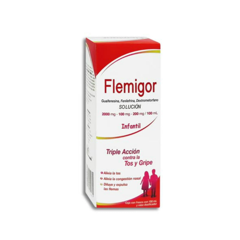 FLEMIGOR SOL. Infantil Fco. 150 ML. 2000-100-200 MG/100 ML.