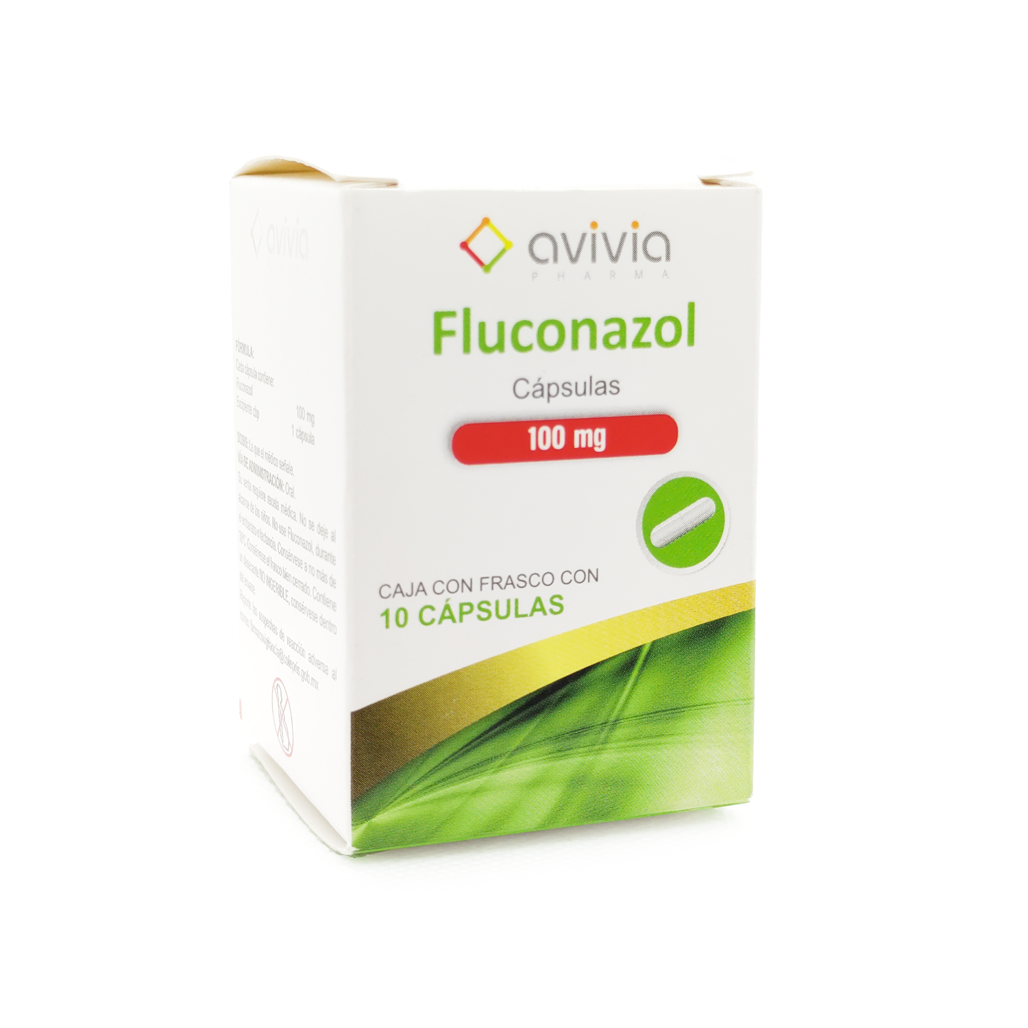 FLUCONAZOL (Avivia) c/10 CAPS. 100 MG.