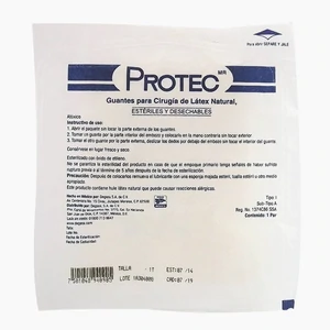 GUANTES LÁTEX CIRUGÍA Estéril (Protec) Talla 6-1/2 c/1 PAR.