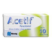 ACETIF c/10 TABS. 500 MG.