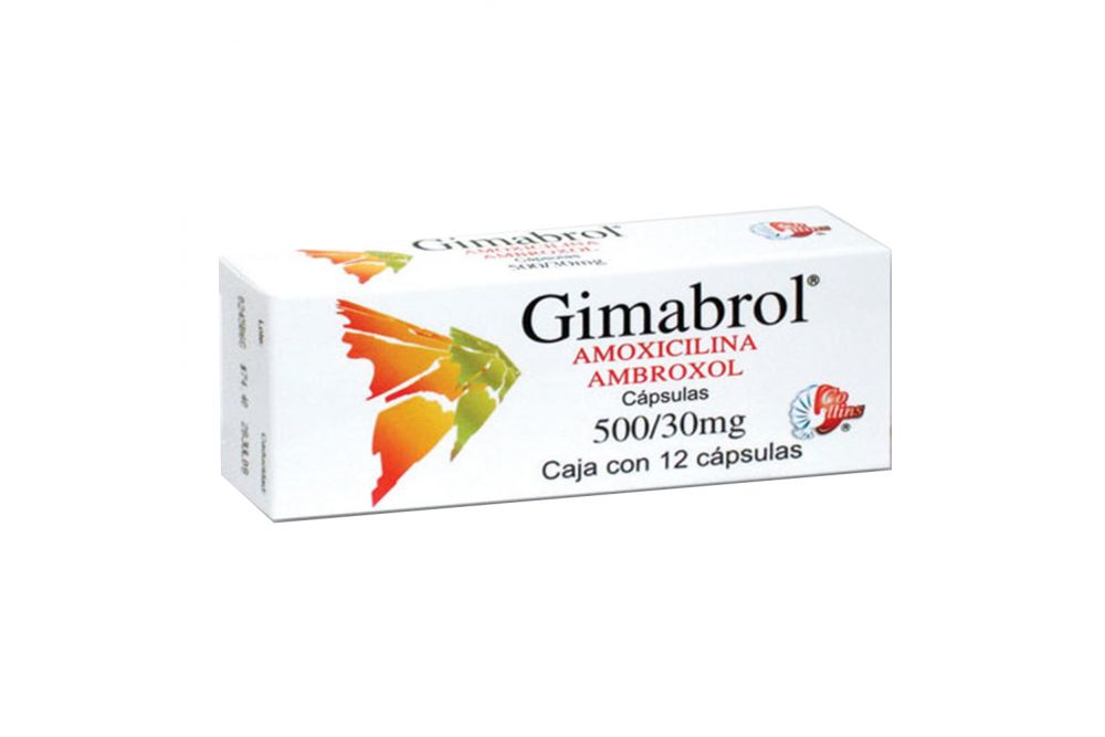 GIMABROL C/12 CAPS. 500/30 MG.