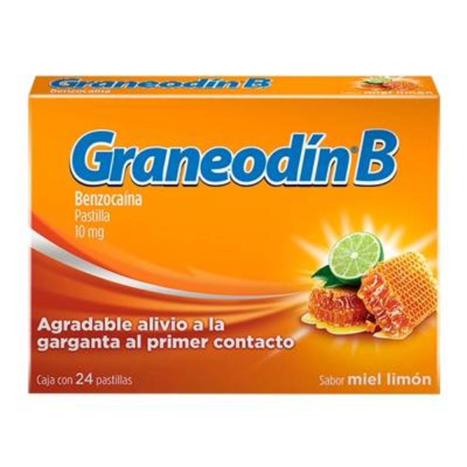 GRANEODÍN B c/24 PASTILLAS Sab. Miel-Limón 10 MG.