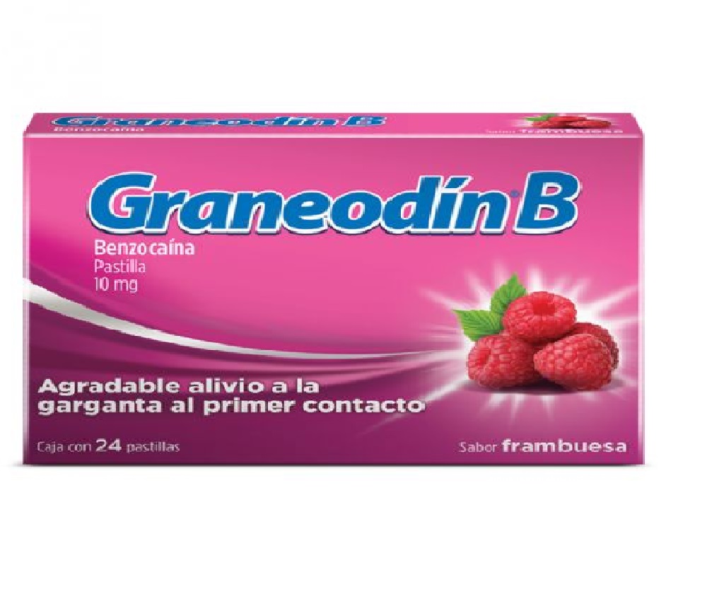 GRANEODÍN B c/24 PASTILLAS Sab. Frambuesa 10 MG.