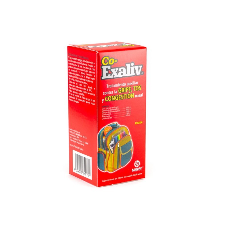 CO-EXALIV SOLUCIÓN Fco. 120 ML. 2.5-2.0-0.10-0.02 G/100 ML.