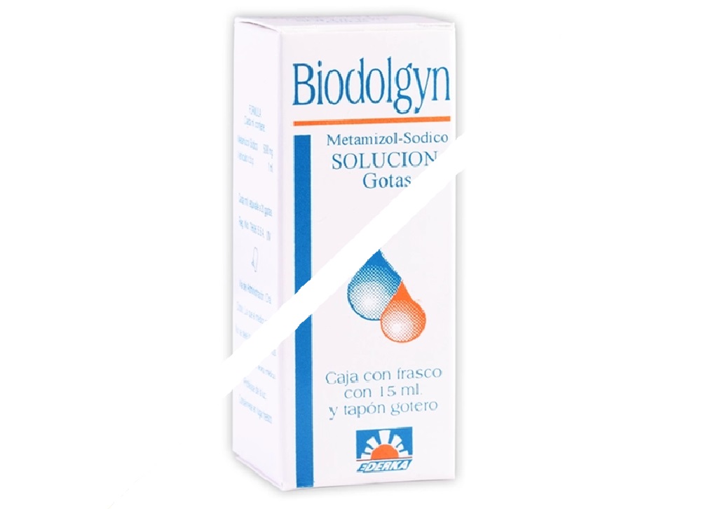 BIODOLGYN SOL. FCO. GOTERO 15 ML. 500 MG/1 ML.Metamizol Sódico