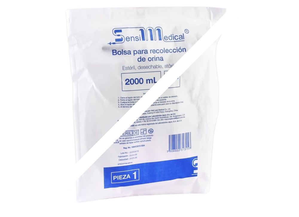 BOLSA PARA RECOLECCION DE ORINA "Plus" (SensiMedical) Cap. 2000 ML.