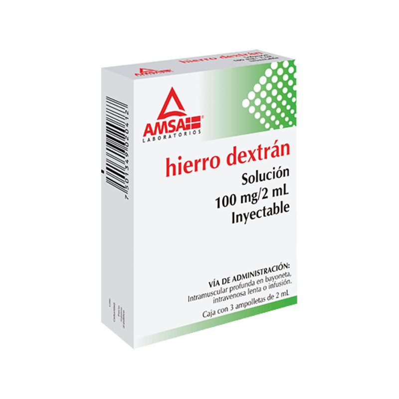 🚚AMSA Hierro Dextran 100mg/2 Ml