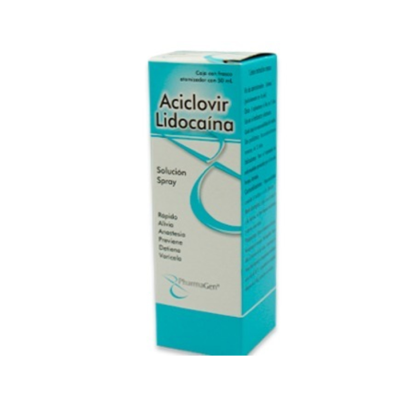 ACICLOVIR/LIDOCAÍNA (Pharmagen) SOL. Fco. Atomizador 50 ML. 5-2 G/100 ML.