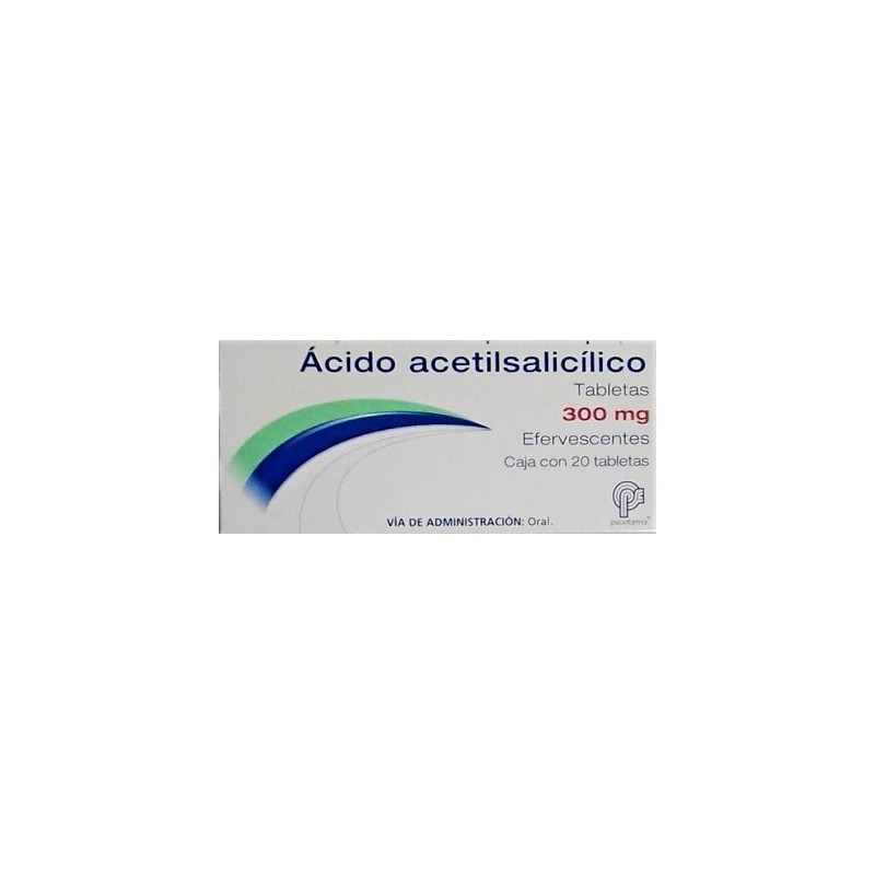 ÁCIDO ACETILSALICÍLICO (Psicofarma) c/20 TABS. Efervs. 300 MG.