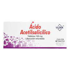 ÁCIDO ACETILSALICÍLICO (Ultra) c/30 TABS. L.R. 100 MG.