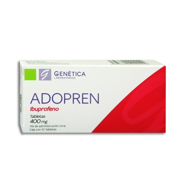 ADOPREN CAJA C/10 TABS. 400 MG (Ibuprofeno)