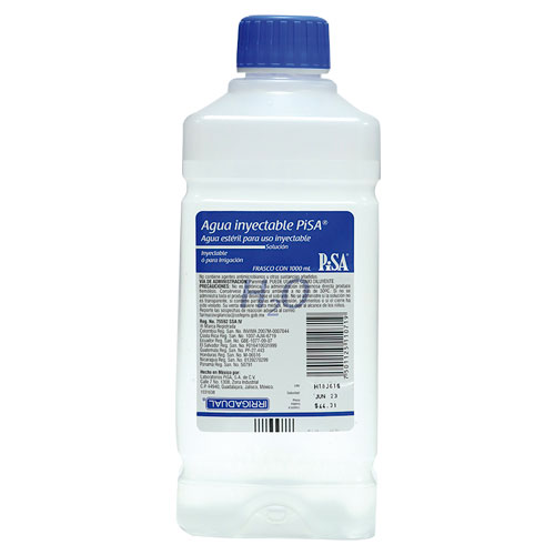 AGUA INYECTABLE (Pisa) SOLUCIÓN Fco. 1000 ML.