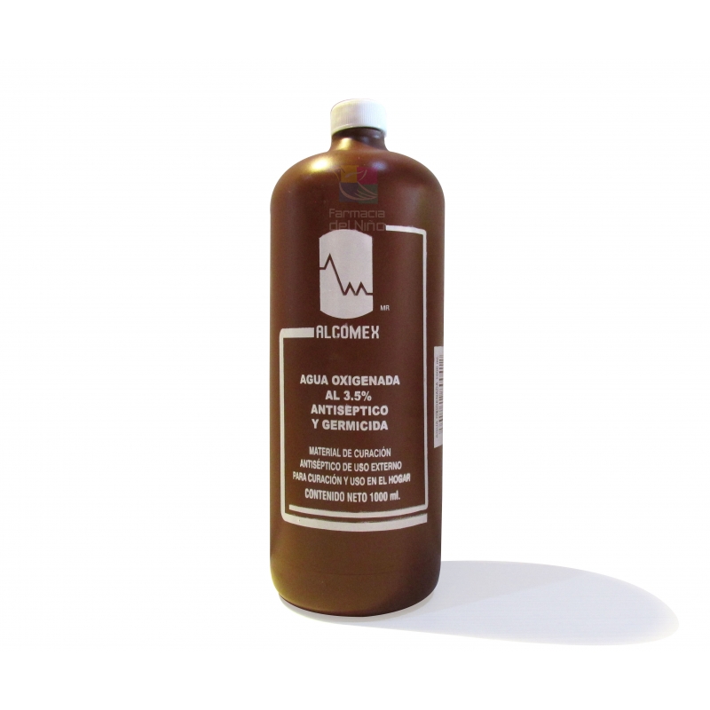 AGUA OXIGENADA (Alcomex) SOLUCIÓN al 2.5-3.5% Fco. 1000 ML.