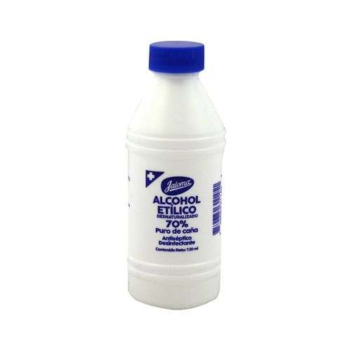 ALCOHOL ETÍLICO Desnaturalizado (Jaloma) 70%  Fco. 120 ML.