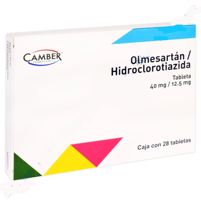 OLMESARTÁN/HIDROCLOROTIAZIDA (Camber) c/28 TABS. 40/12.5 MG.