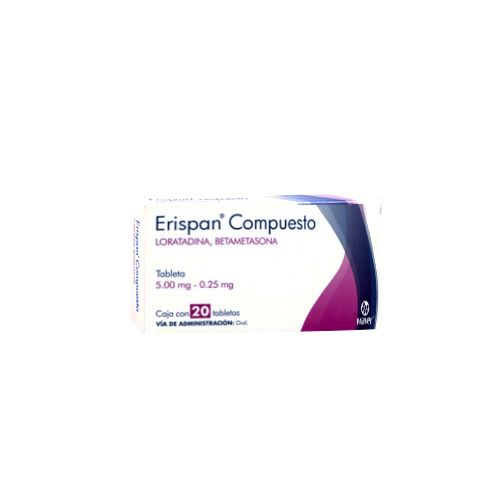 ERISPAN COMPUESTO C/20 TABS. 5/0.25 MG