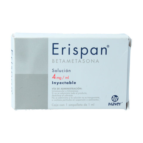 ERISPAN Sol. Iny. c/1 AMPTA. 4 MG/1 ML. betametasona
