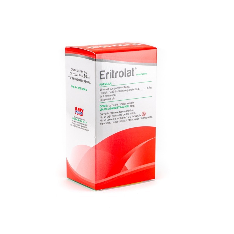 ERITROLAT SUSP. Fco. 60 ML. 125 MG/5 ML.