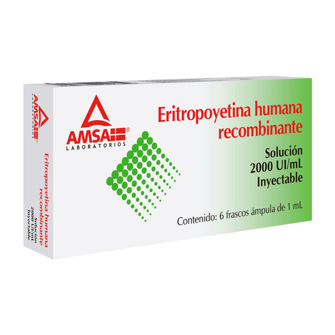 ERITROPOYETINA HNA. RECBNTE. (AMSA) SOL. INY. 2000U C/6