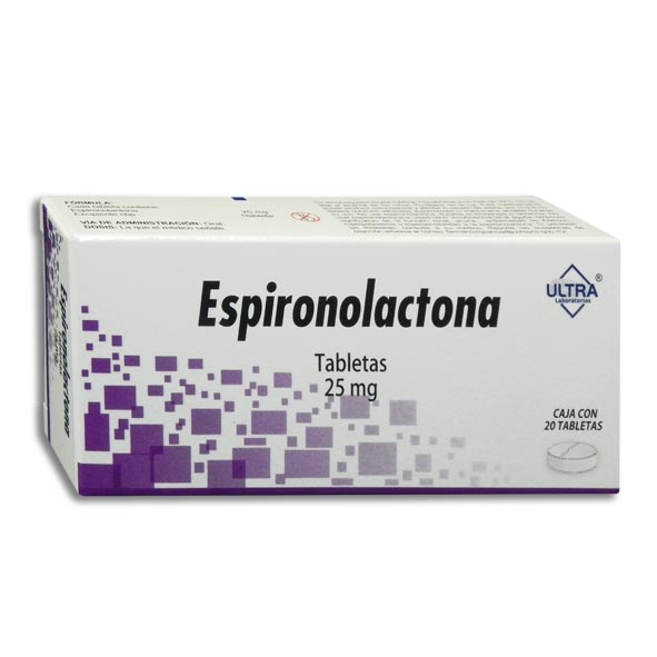 ESPIRONOLACTONA (Ultra) c/20 TABS. 25 MG.