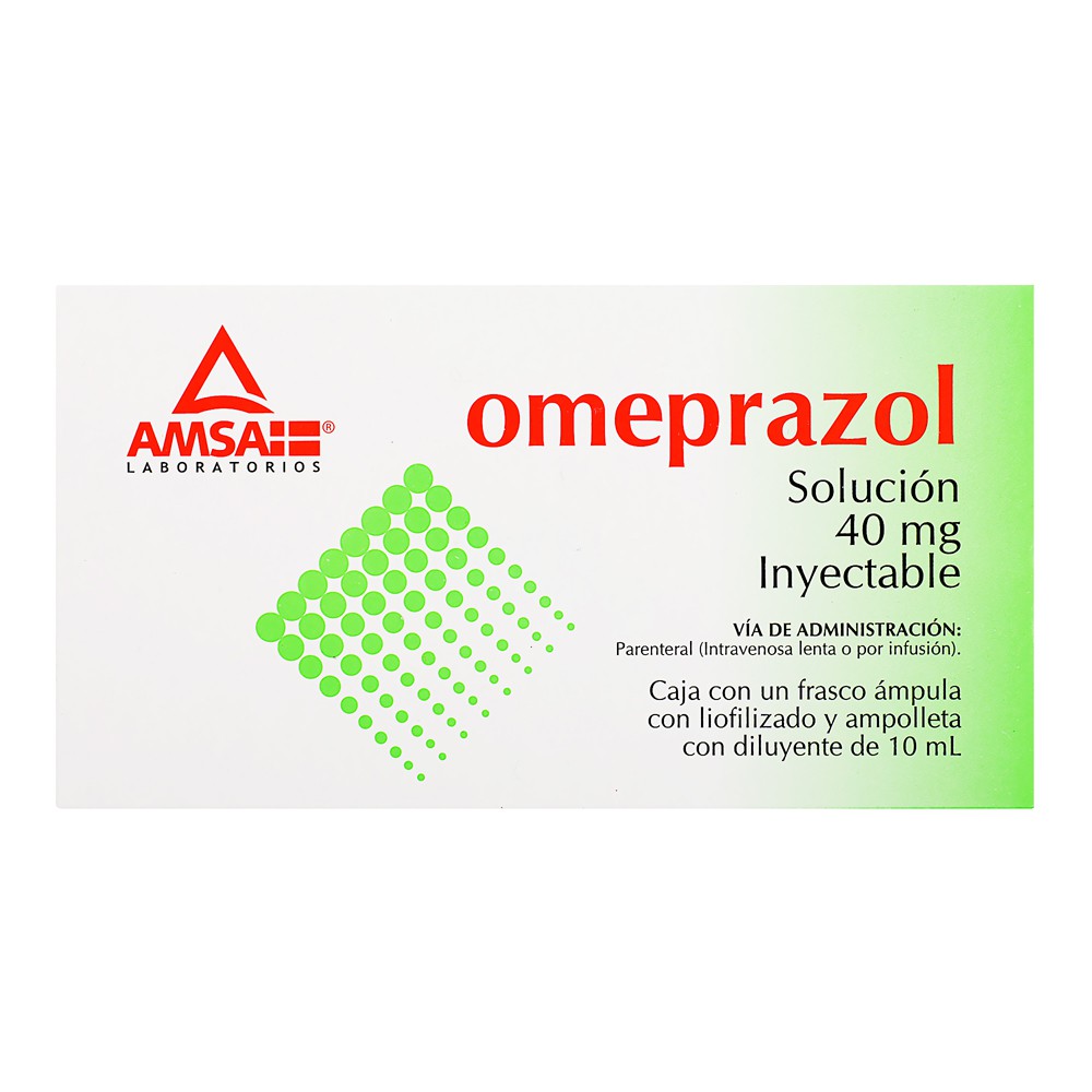 OMEPRAZOL (Amsa) Sol. Iny. c/1 FCO. AMP. 40 MG/10 ML.