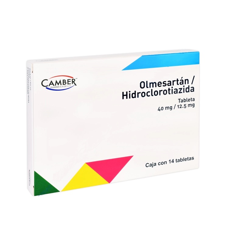 OLMESARTÁN/HIDROCLOROTIAZIDA (Camber) c/14 TABS. 40/12.5 MG.