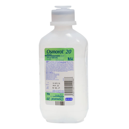 OSMOROL 20 Sol. Iny. Fco. 250 ML. 20 G/100 ML.