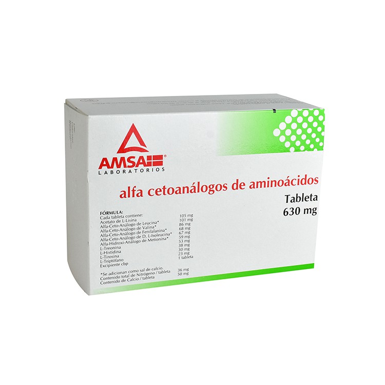 ALFA CETOANÁLOGOS DE AMINOÁCIDOS (Amsa) c/100 TABS. 630 MG.