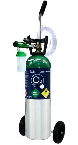 KIT CILINDRO DE OXÍGENO (HANDY) 10.5 L. C/CARRO TR