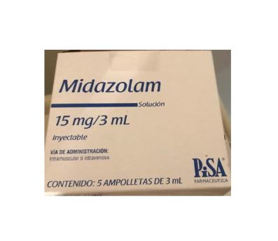 MIDAZOLAM SOL. INY. 15 MG/ 3ML. 5 AMP.