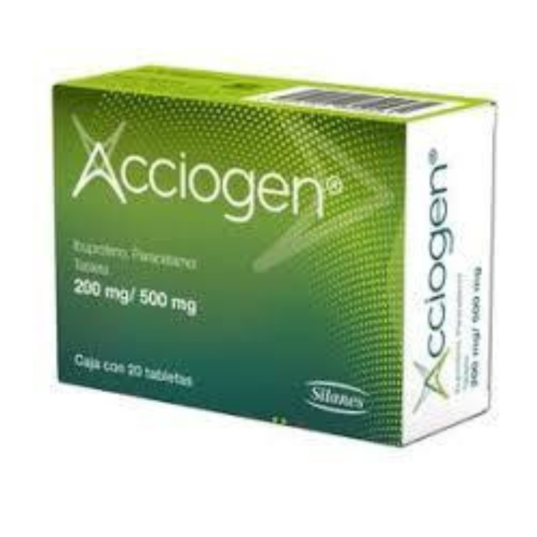 ACCIOGEN c/20 TABS. 200/500 MG.