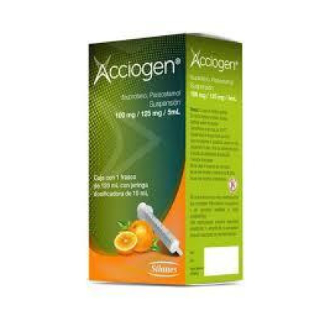 ACCIOGEN SUSP. INFANTIL Fco. 120 ML. 100-125 MG/5 ML.