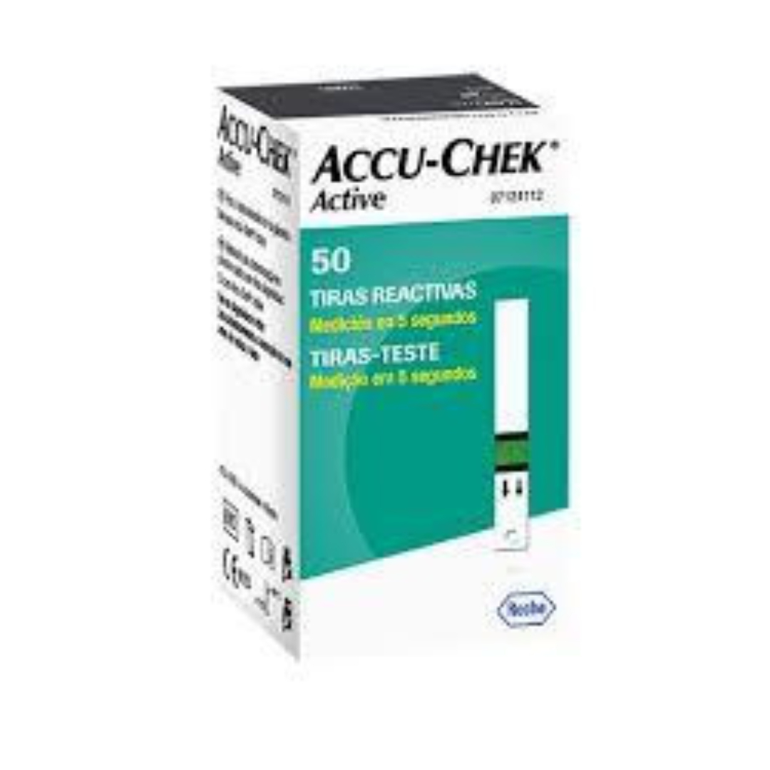ACCU-CHEK ACTIVE TIRAS REACTIVAS P/GLUCOSA CJA. C/