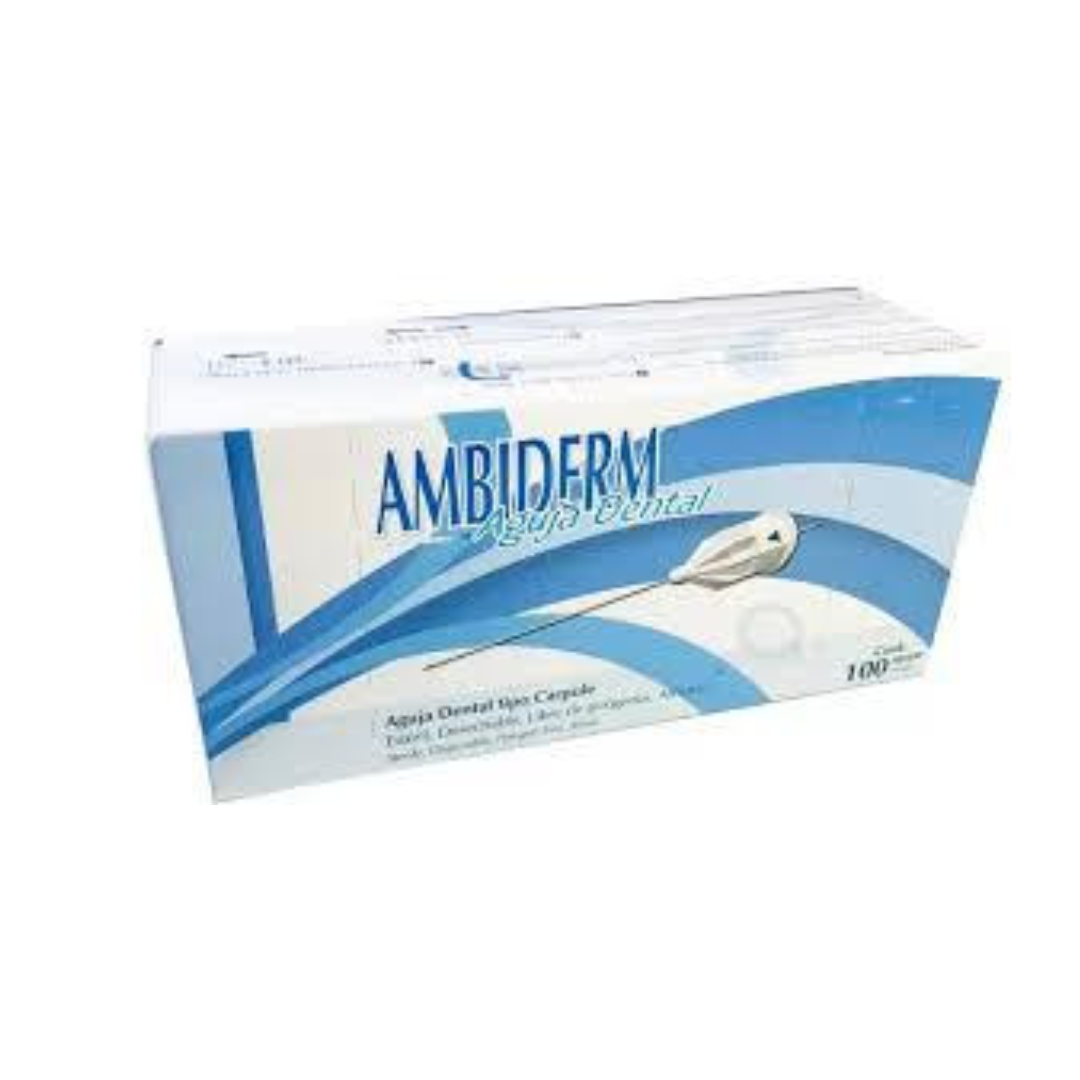 AGUJA DENTAL (Ambiderm) 30Gx1"(21mm) Cja. c/100 Pzs.