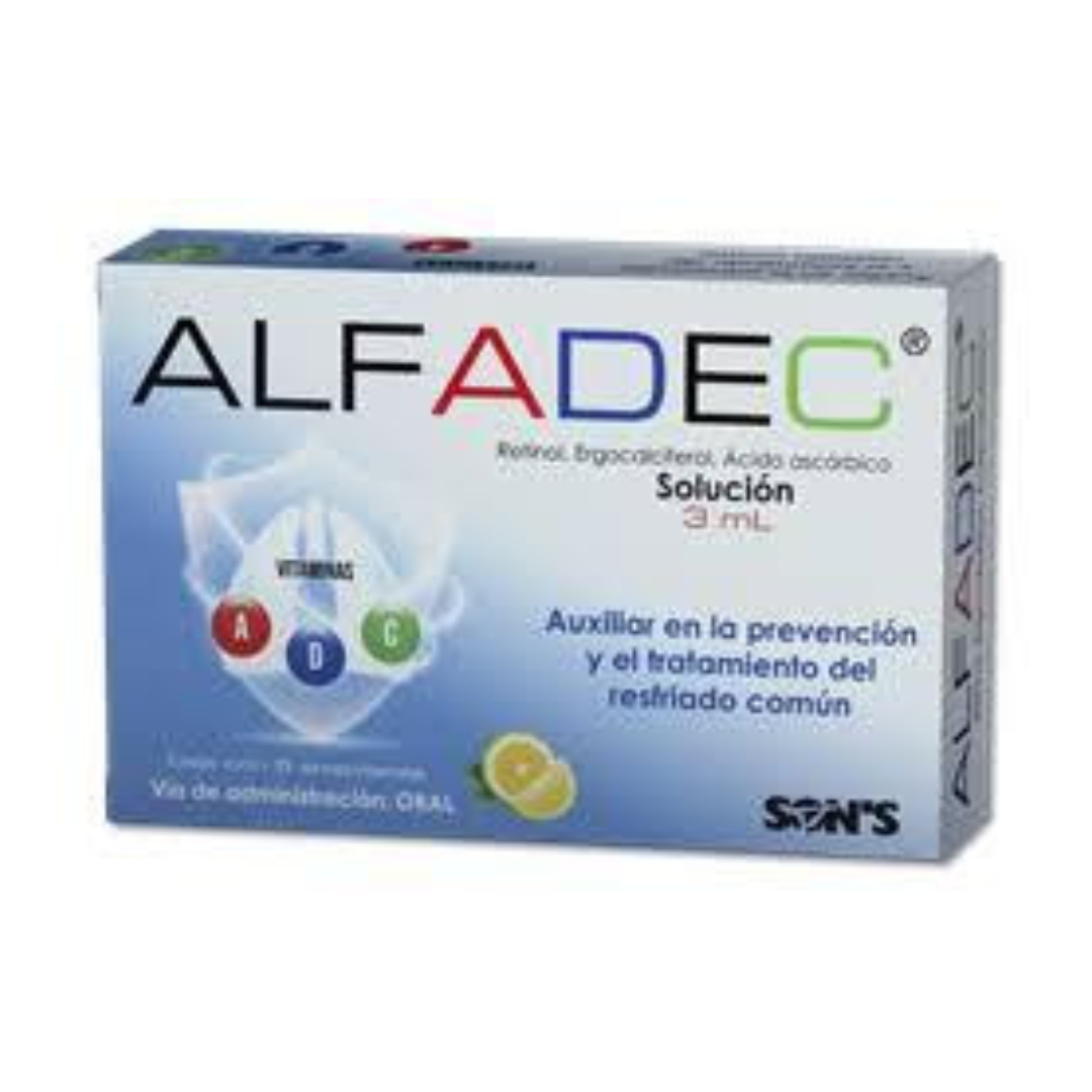 ALFADEC Sol. Oral c/5 AMPTAS. 3 ML. 6000 UI/1200 UI/499.65 MG.