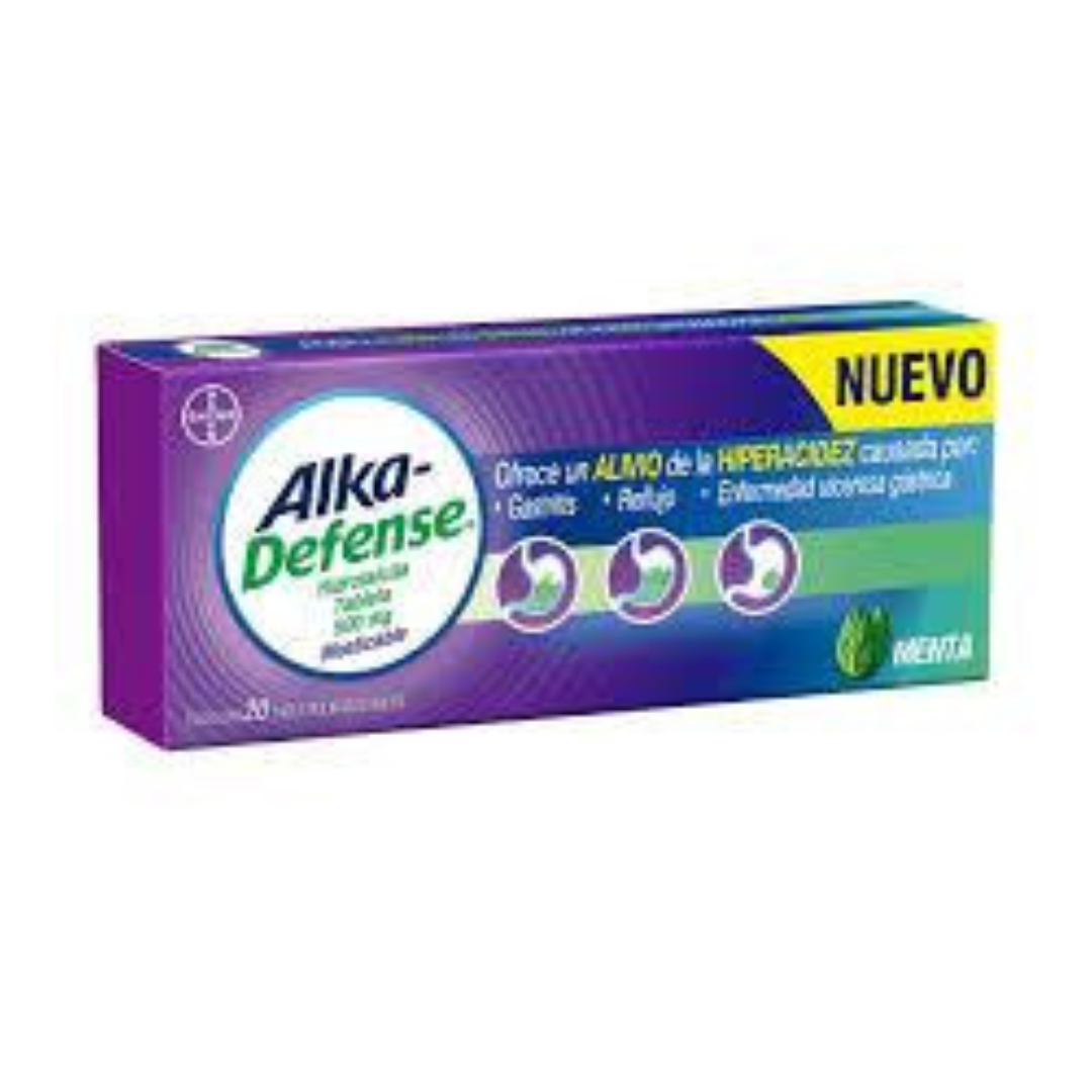 ALKA-DEFENSE c/20 TABS. Masticables 500 MG.