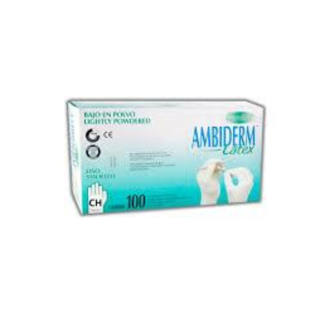 AMBIDERM Confort GUANTE LTX EXPLORACIÓN NATURAL No Estéril CH. c/100 Pzs.